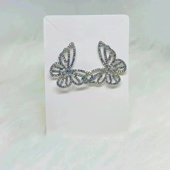 Sparkly Butterfly Earrings - Picture 1 of 3